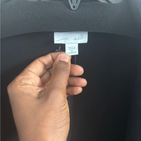 J.Jill Ponte Blazer Womens 1XL Black Open Front Stretch Knit Career Office - Picture 3 of 5